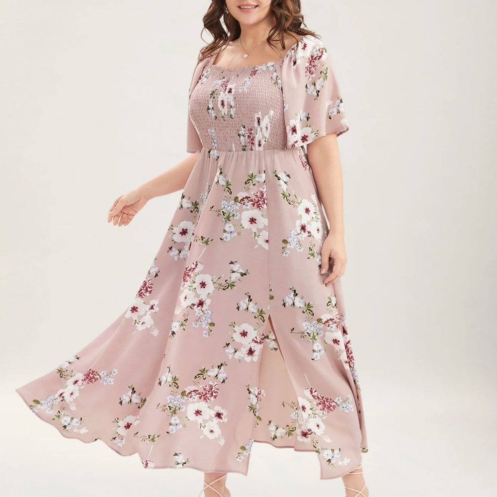 BloomChic Pink Floral Maxi Dress